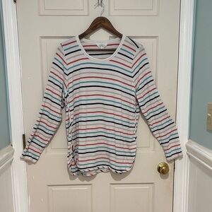 Market & Spruce Multicolor Striped Long Sleeved Top in Size 1x
